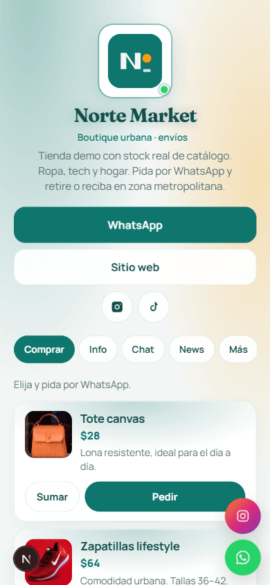 Norte Market — hub tienda